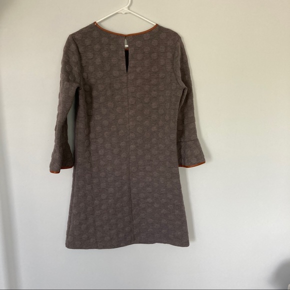 THML Bell Sleeve Gray Dot Texture Sweater Dress - Picture 2 of 7